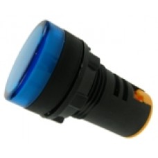 LED indikacinė lemputė mėlyna su TEST, 230V