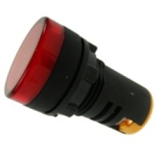 LED indikacinė lemputė raudona su TEST, 24V