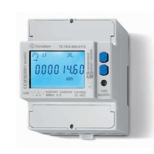 Finder Multi-Energiezähler LCD, 5A, 230V (7M.38.8.400.0112) Elektroshop